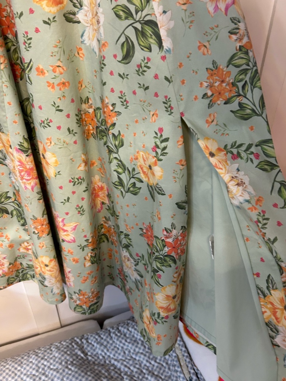 House of CB Sabrina Light Jade Floral Print Bustier Sundress - Picture 5 of 10